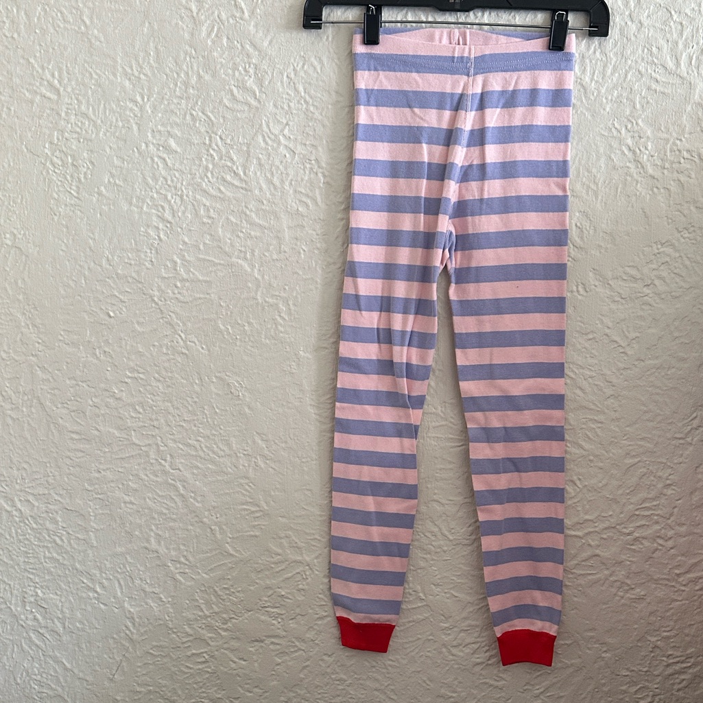Hanna Andersson Striped Long John Pajama Bottoms Petal Pink Sweet Lavender Kid 8
